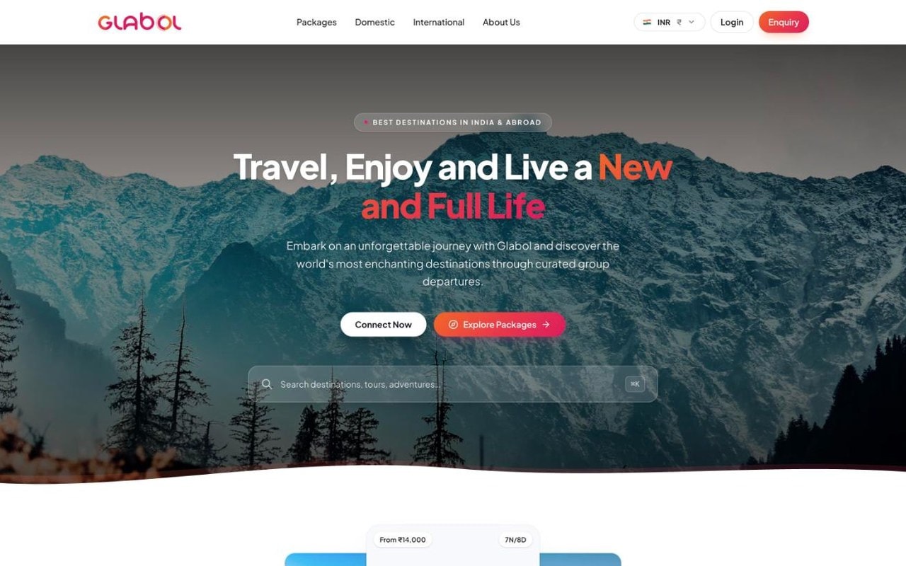 Glabol website by Techsaar